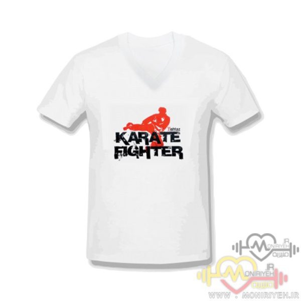 تیشرت یقه هفت طرح Karate Fighter