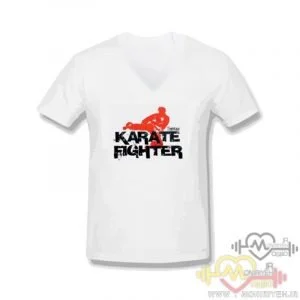 تیشرت یقه هفت طرح Karate Fighter