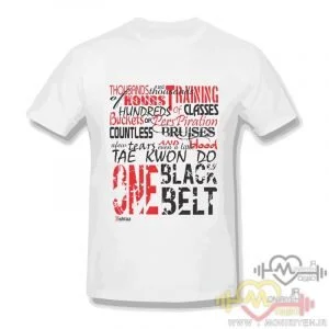 سبد خرید شما تی شرت تکواندو یقه گرد One Black Belt