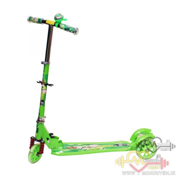 Metal scooter green