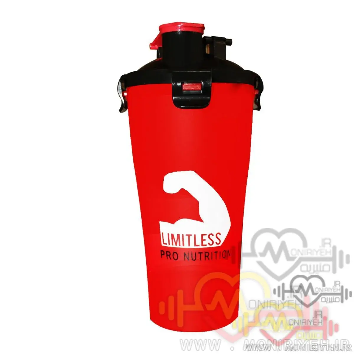 شیکر دومخزنه لیمیت‌لس مدل Pro Nutrition