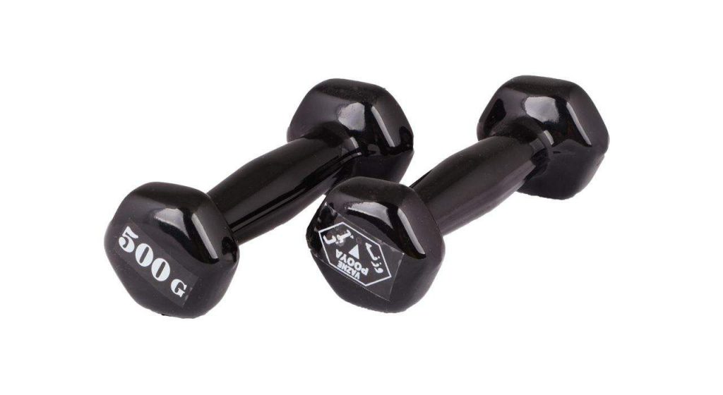 دمبل Aerobic روکش دارDynamic code1621 وزن 0.5 کیلوگرمی بسته 2 عددی