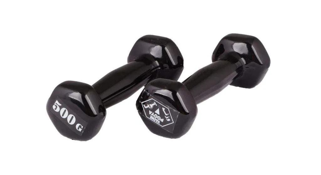 دمبل Aerobic روکش دارDynamic code1621 وزن 0.5 کیلوگرمی بسته 2 عددی