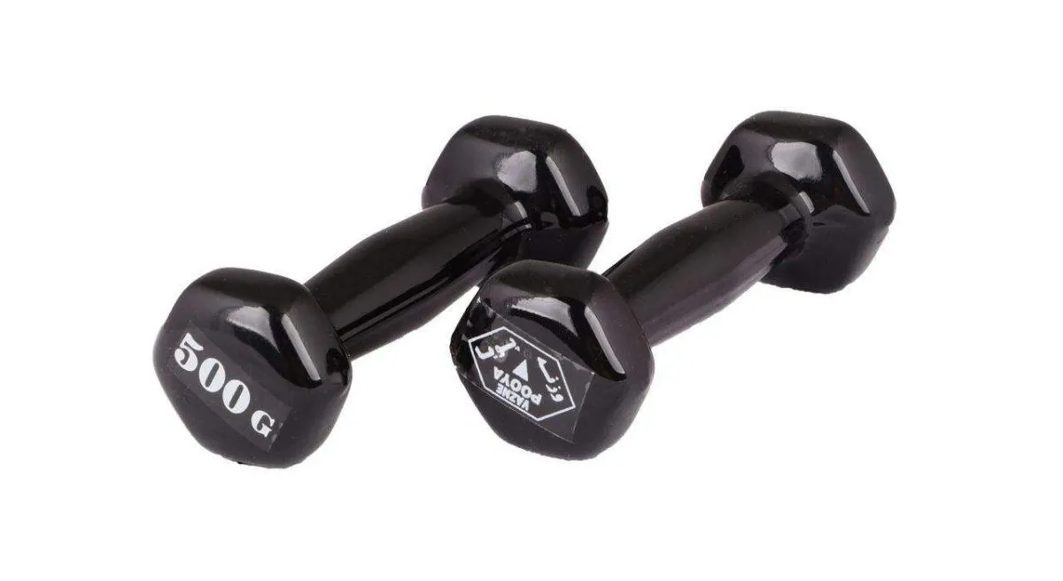دمبل Aerobic روکش دارDynamic code1621 وزن 0.5 کیلوگرمی بسته 2 عددی