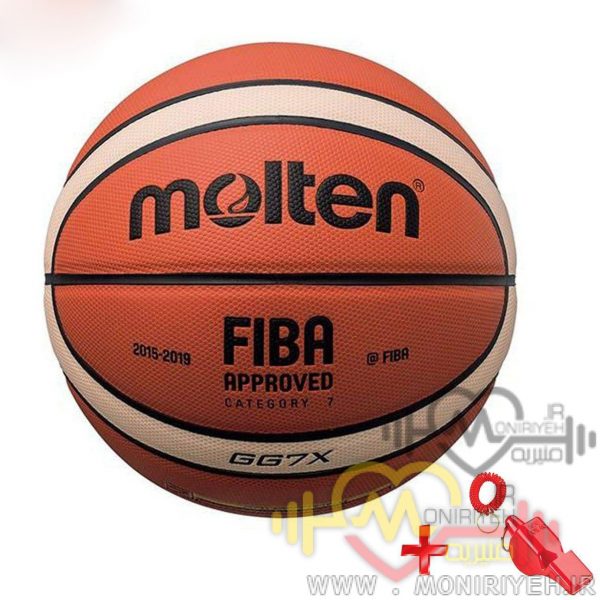 توپ بسکتبال Molten مدل فیبا به همراه سوت ورزشی