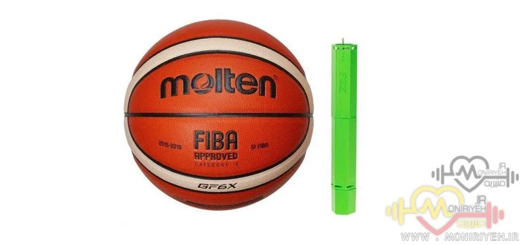 توپ بسکتبال molten مدل GF6X به همراه تلمبه فاکس