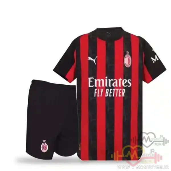 کیت خانگی آث میلان 2025/26 - قرمز و مشکی