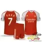 کیت خانگی آرسنال 2025 – پیراهن و شورت قرمز