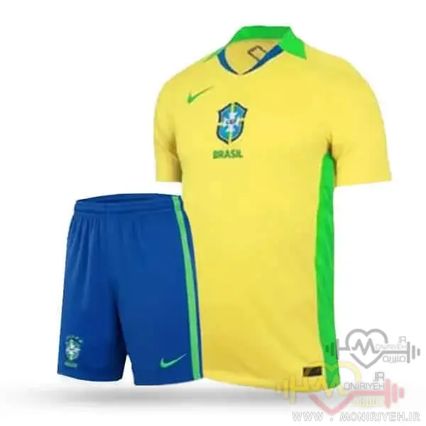 کیت خانگی برزیل 2025 –(زرد و سبز و آبی)