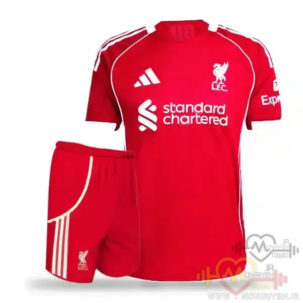 کیت لیورپول 2025 – پیراهن و شورت قرمز