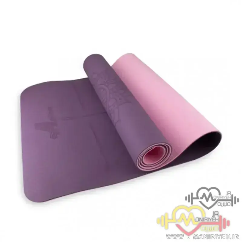 مت یوگا Agilinex مدل Body Lineبنفش و صورتی